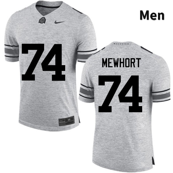 Ohio State Buckeyes Jack Mewhort Men's #74 Gray Game Stitched College Football Jersey